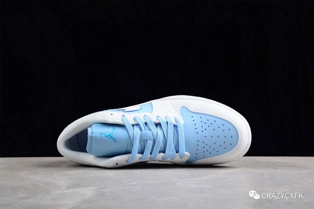 乔丹air jordan 1 low aj1 ice blue 冰蓝低帮休闲运动板鞋_皮革_深