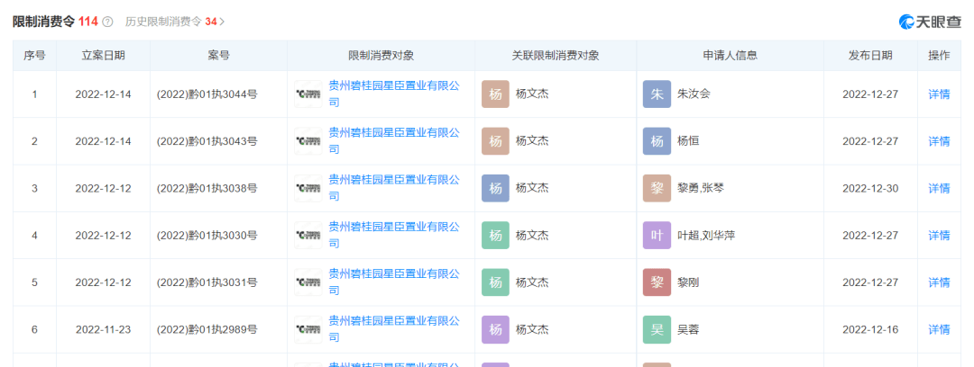 碧桂园被冻结7200万财产 碧桂园地产杨文杰百条限消令加身(图3)