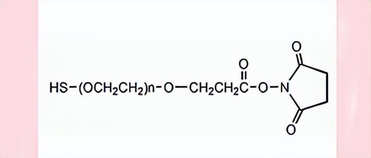 結構式凱新生物的巰基peg活性酯,peg修飾可提高溶解度和穩定性,減少