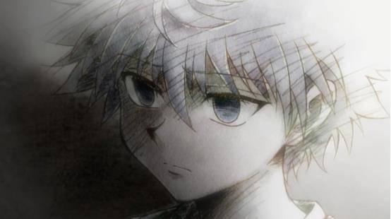 之后好不容易使得小杰暂时忍住暴怒后奇犽独自一人走出房间,但是回