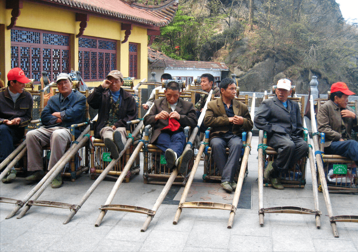 庐山轿夫图片