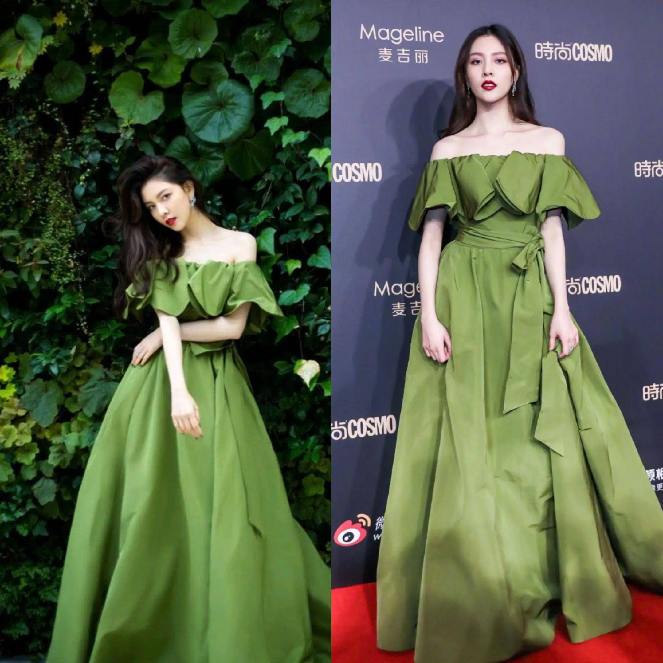 「绿色系列」当个明星穿起绿色衣服,哪一个更好看呢