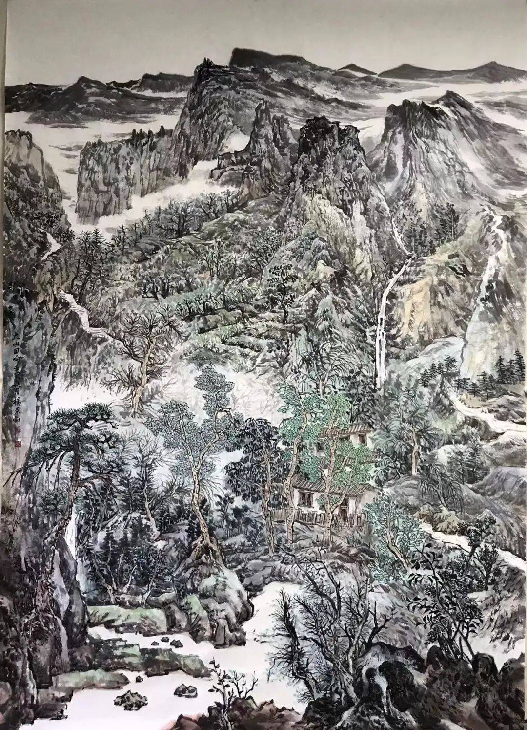 杨景和的那组山川国画，大气澎湃，让人如临其境！