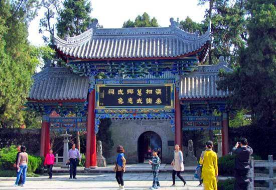 重庆奉节白帝城武侯祠,云南保山武侯祠和甘肃礼县祁山武侯祠等