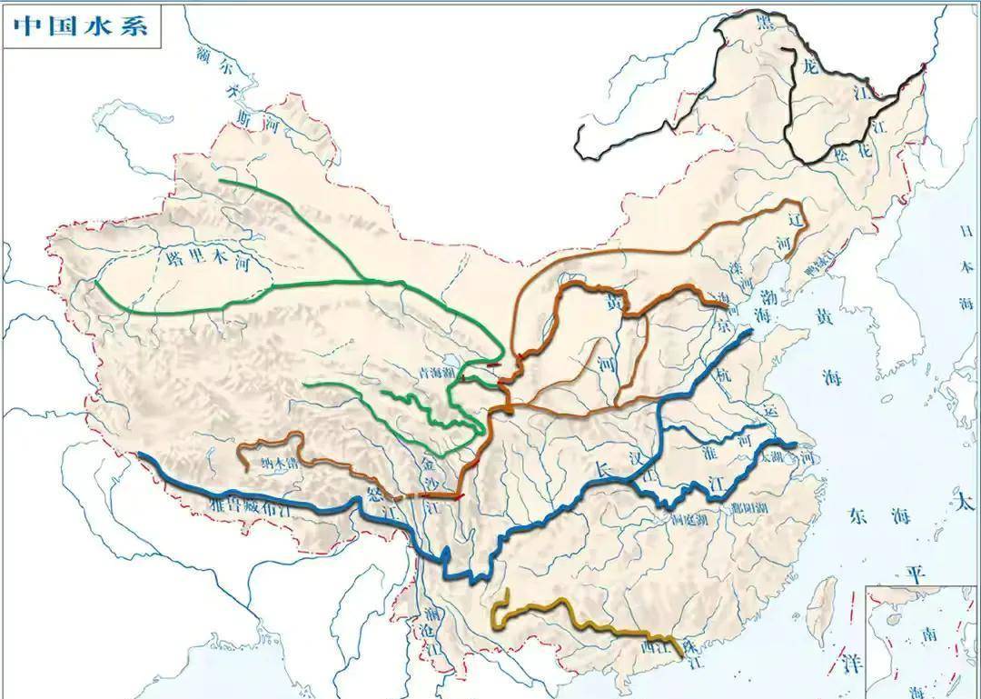 雅魯藏布江東引入金沙江,為南水北調東線,中線,西線調水補給水資源.