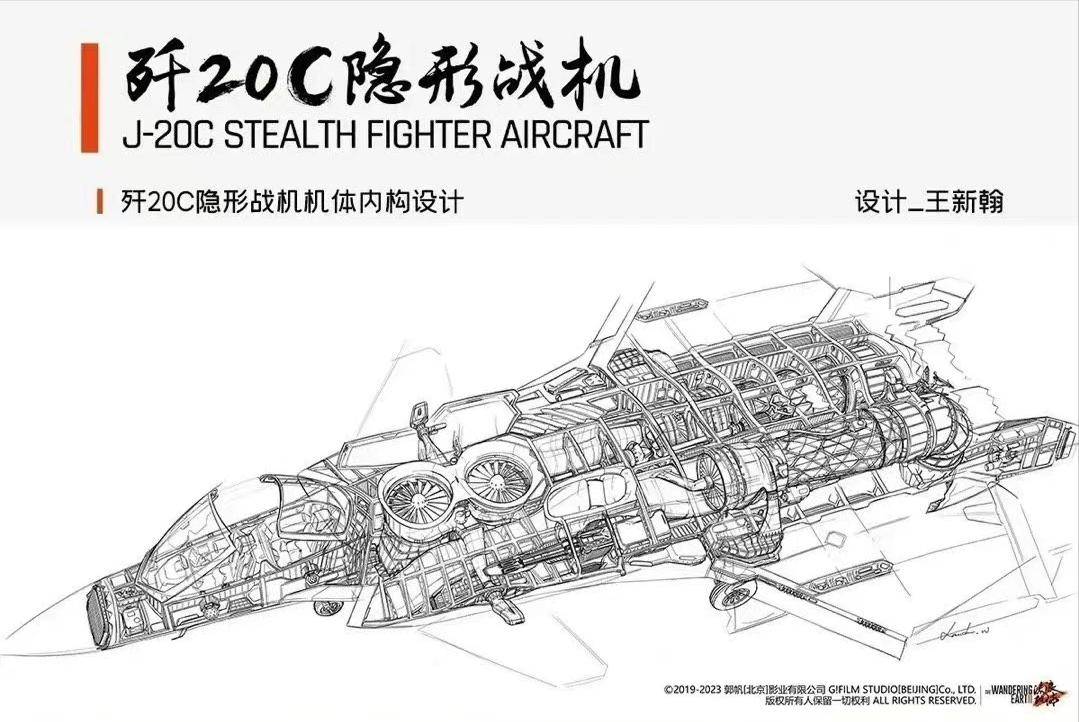 《流浪地球2》剧组公布歼20c设计图,真能垂直起降吗?