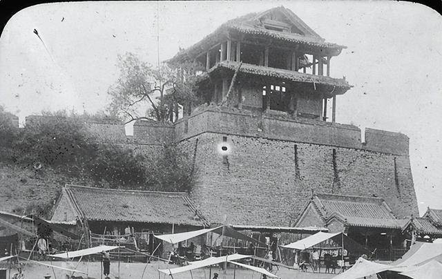 沈阳旧影,,沈阳古城角楼狐仙庙_怀远门_城门_仙人