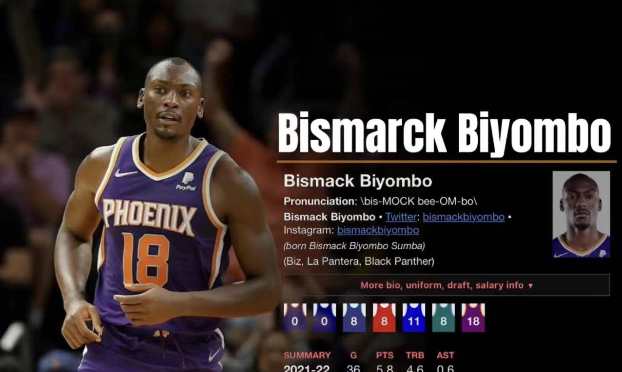 俾斯麦·比永博,太阳队的首要任务是续约艾顿,对于替补中锋比永博新