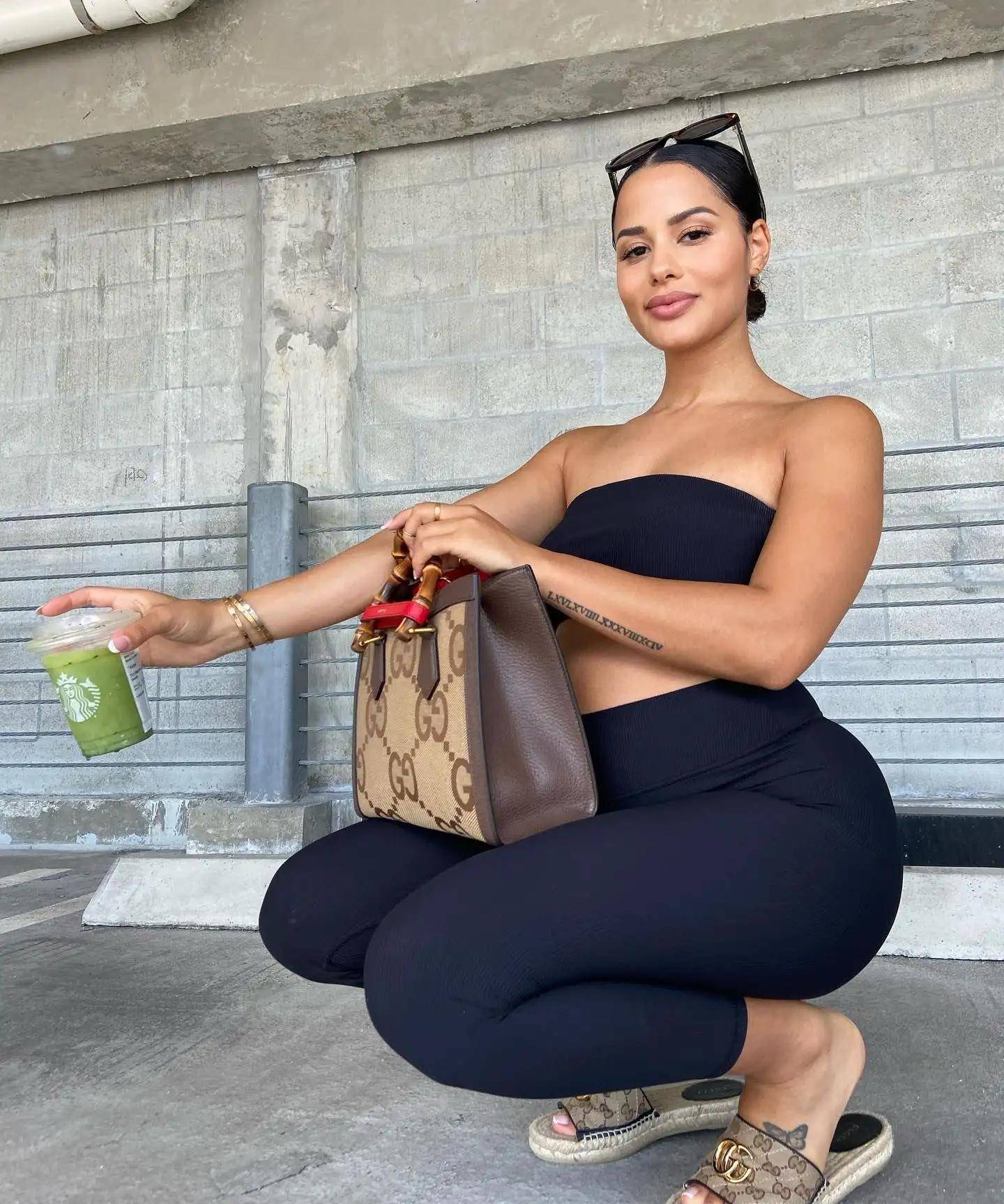 nba球星泰勒希罗和怀二胎女友和好 牵手逛街秀恩爱_katya_elise_henry