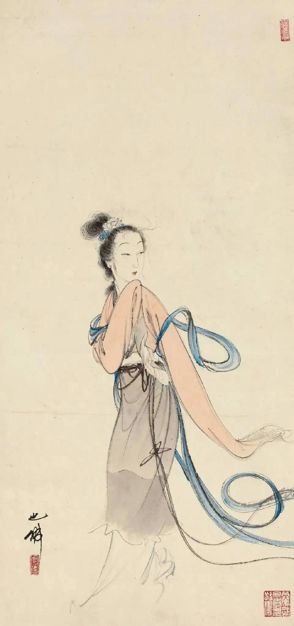 胡也佛(1908-1980)仕女图