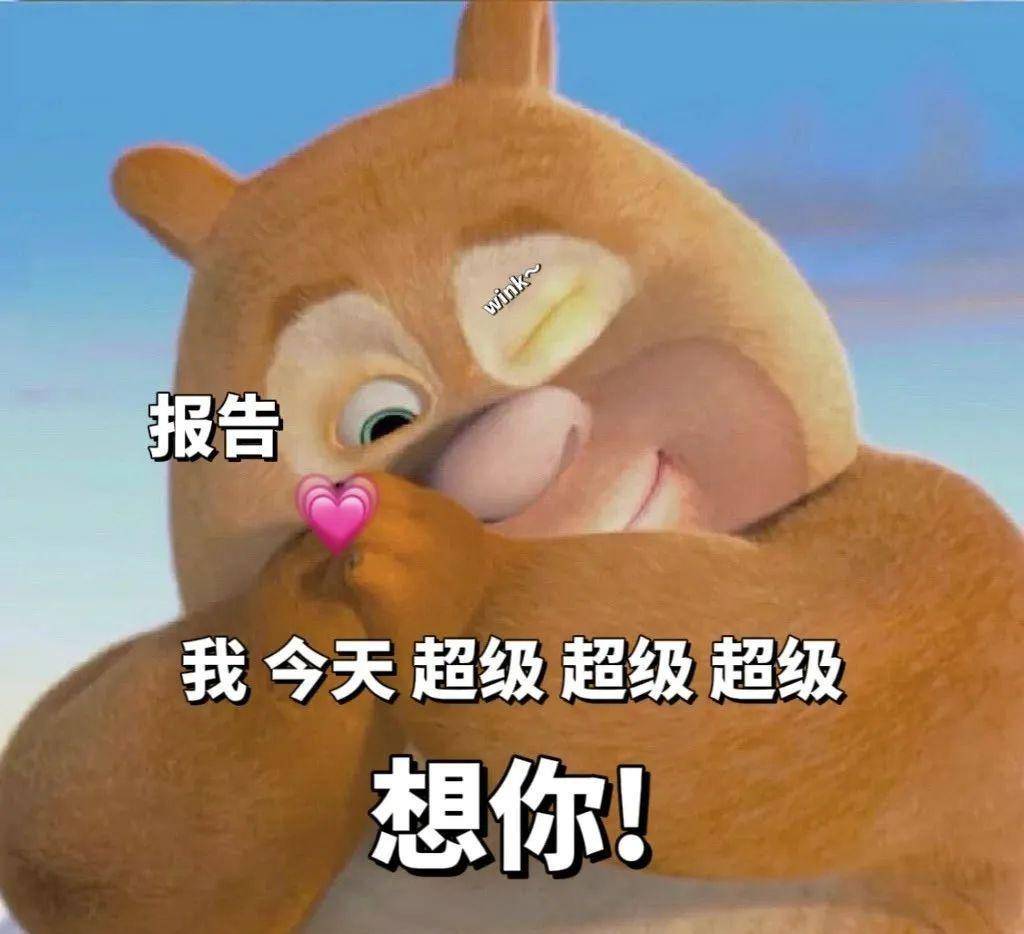 表情包和文案-报告,今天也超想你_世界_叶子_天气