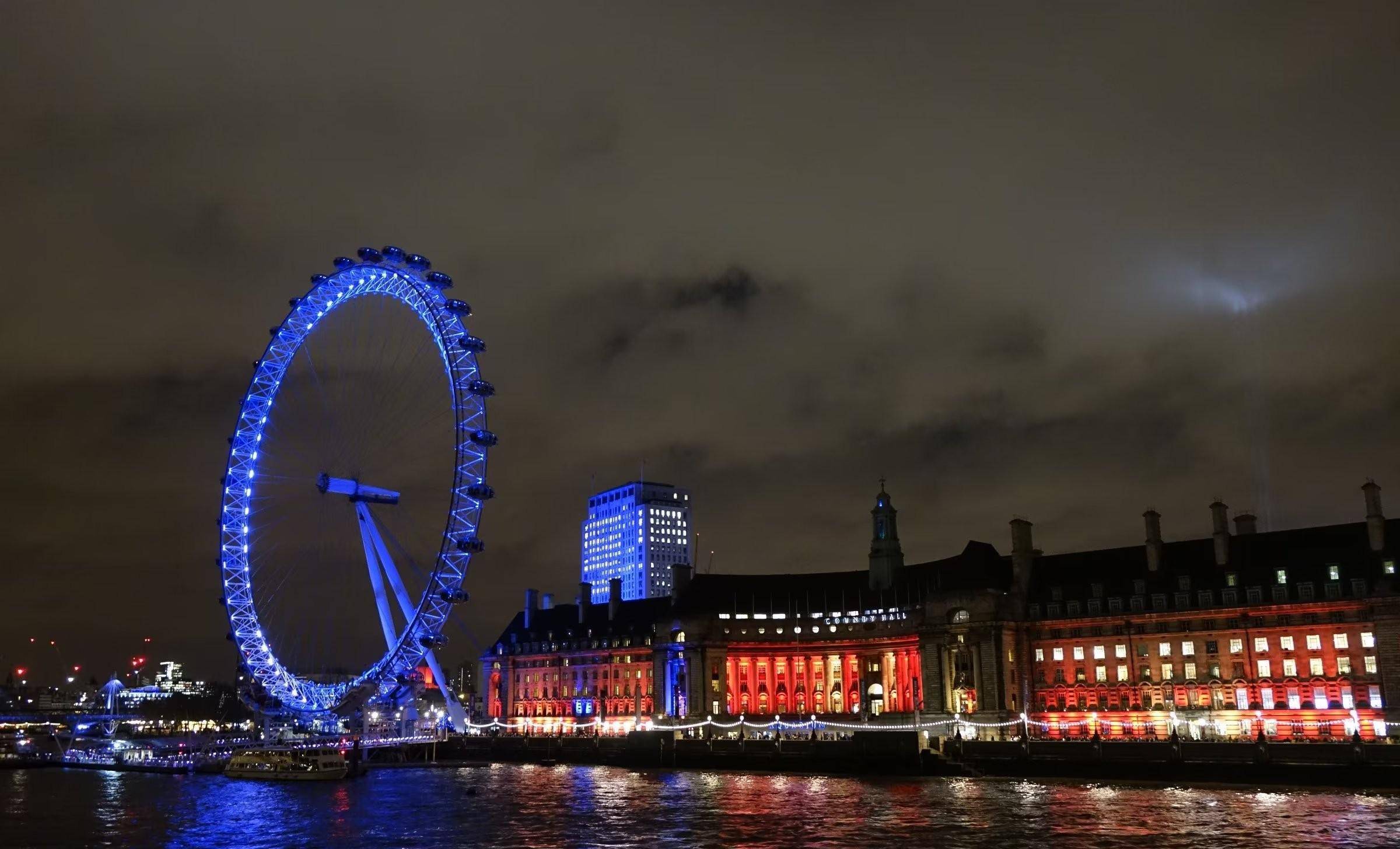 英国陪读随感-伦敦眼(泰晤士河夜景) 阿拉法特广场_白天_游客_城市