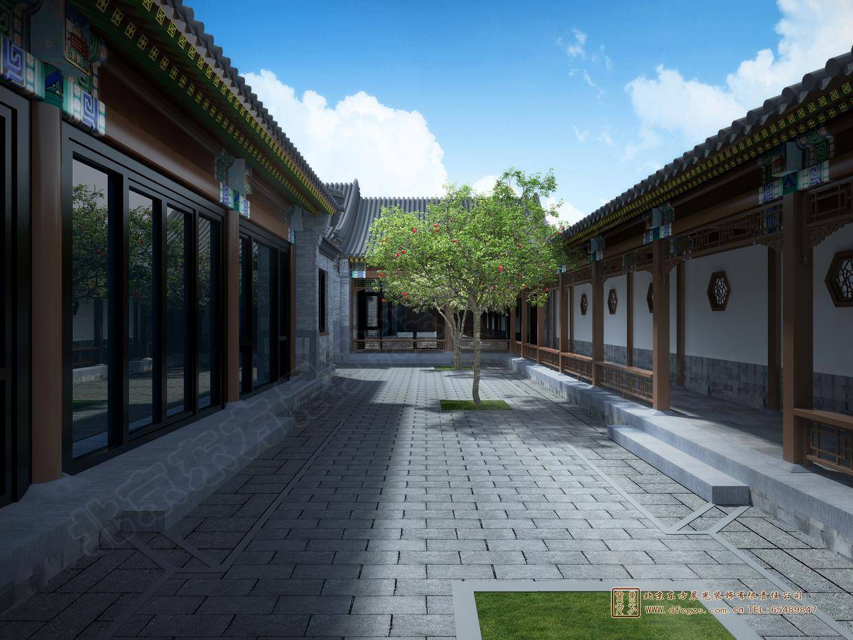 现代二进四合院设计 居住体验极佳_空间_东方_传统