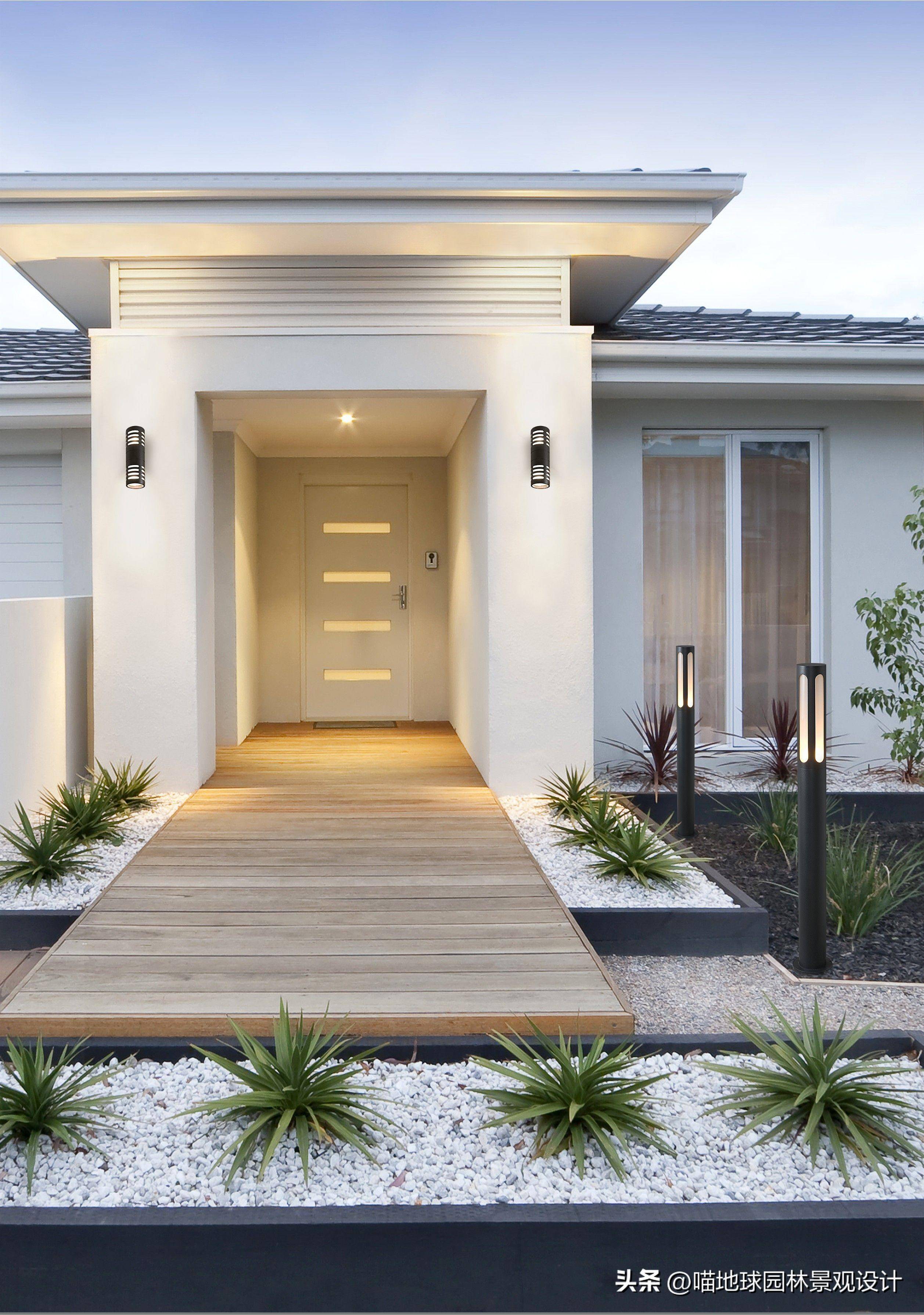 70款现代别墅花园庭院入口景观设计事发分享_的设计_围墙_大门