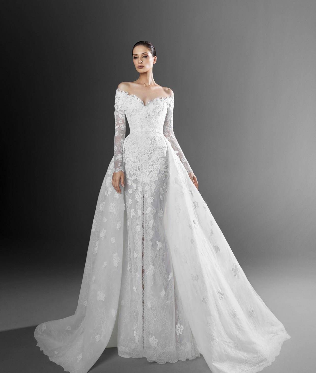 zuhair murad 2021春夏婚纱系列,核心是浪漫主义和轻盈_礼服_花田