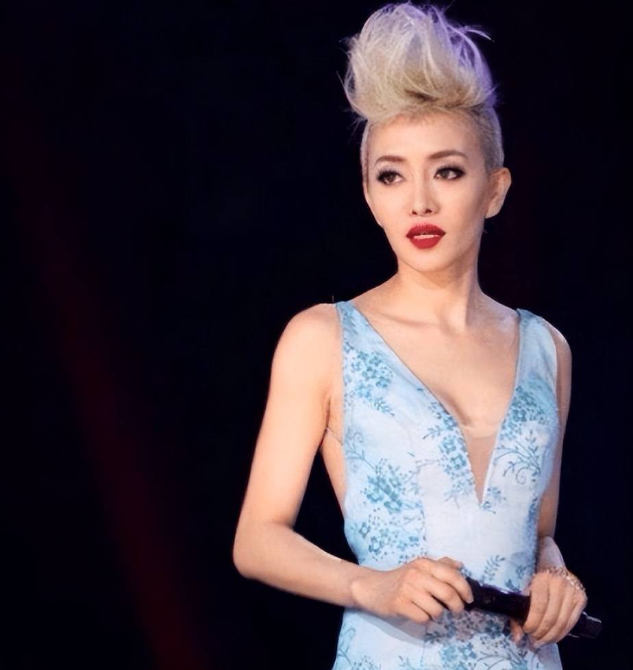 张柏芝扎便便头,穿大红毛衣,模仿梅艳芳却成梅超风_造型_视觉_气质