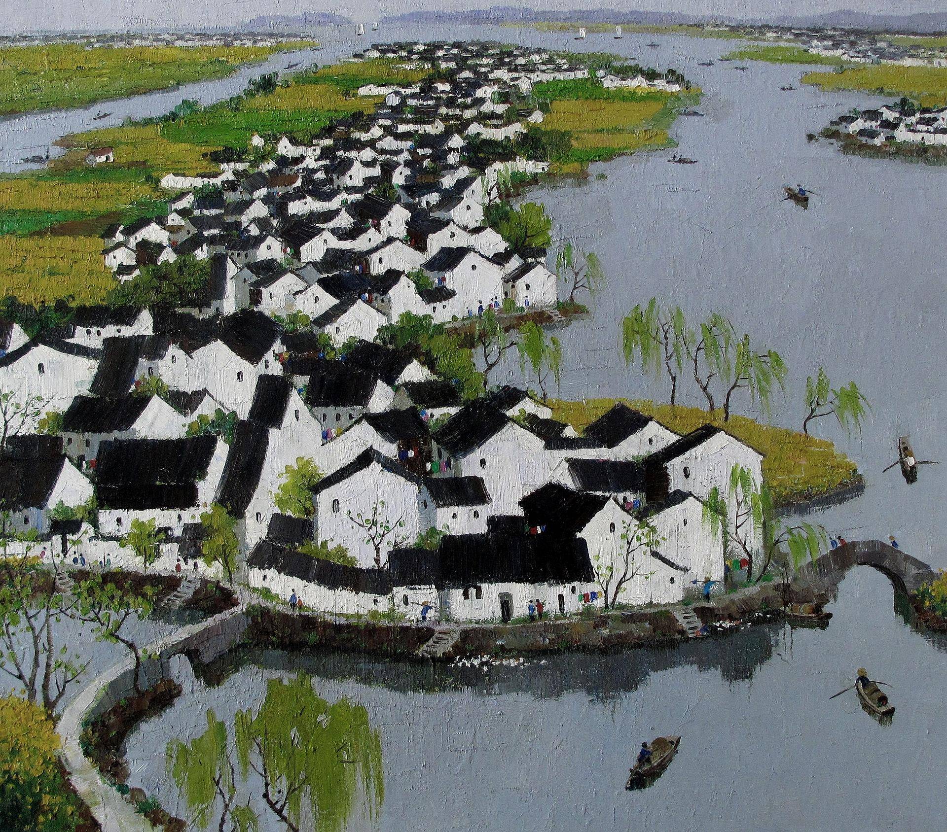 曾就读于中央工艺美院,师从吴冠中等导师,擅长油画和水彩画.