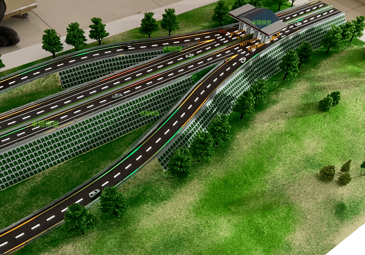 高速公路沙盘模型制作,交通沙盘模型定制案例_比例_方法_自动控制