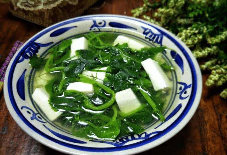 等于天然"补钙库",简单煮一煮,补钙质,孩子长个头_西洋菜_豆腐汤_豆瓣