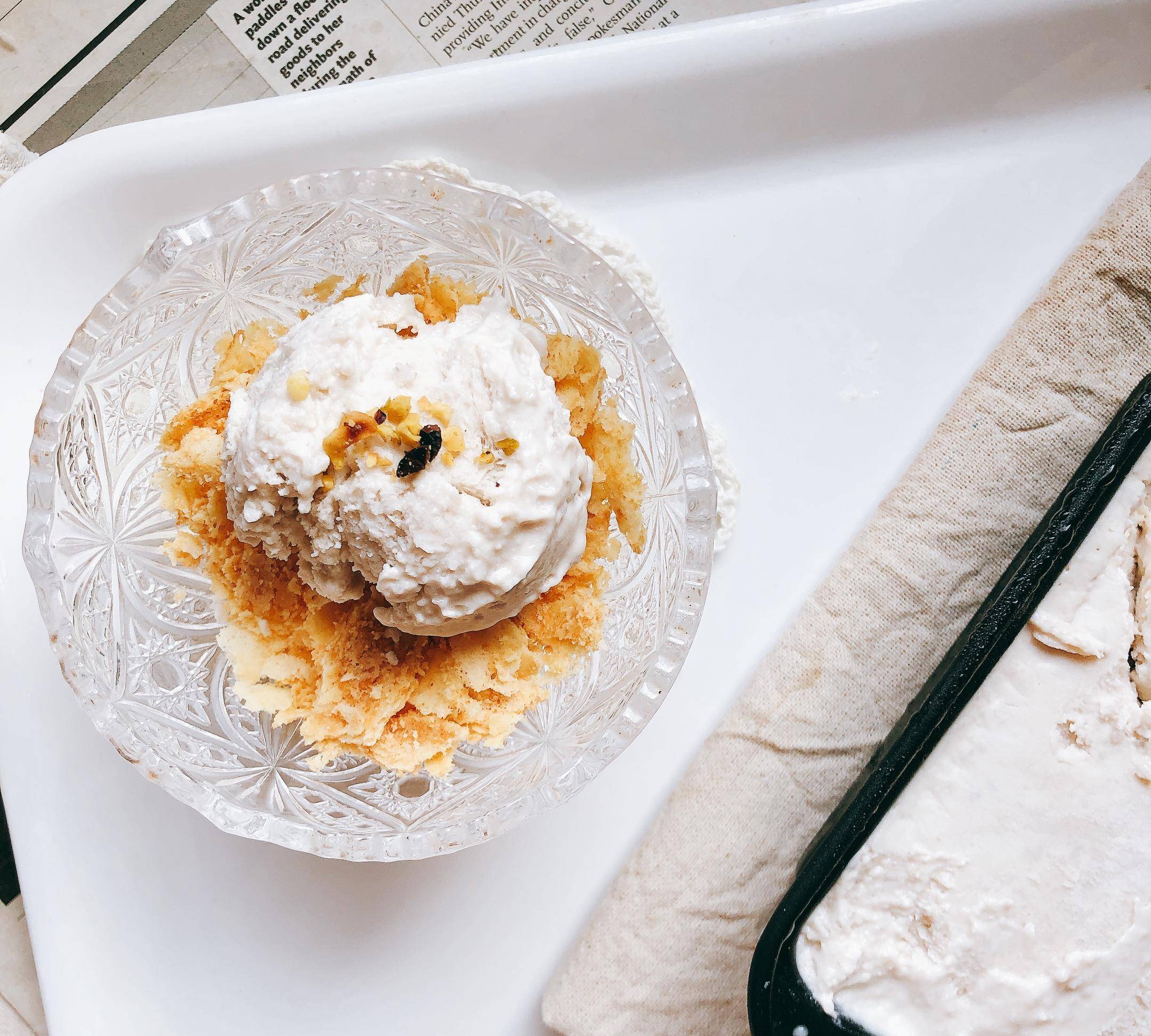 无蛋黄!懒人的香芋奶酪冰淇淋做法_冷冻_气质_小时候