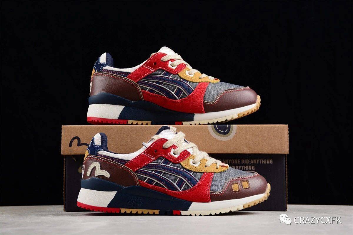 福神聯名 evisu x asics gel lyte iii 亞瑟士三代復古運動跑步鞋