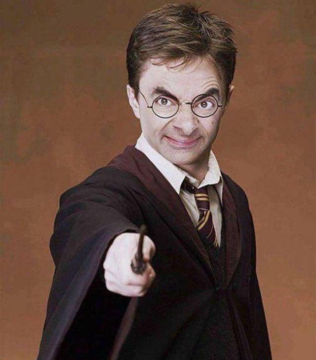 搞笑的换脸,各种版本的憨豆先生是不是很炫酷,看得我忍不住笑了_罗温