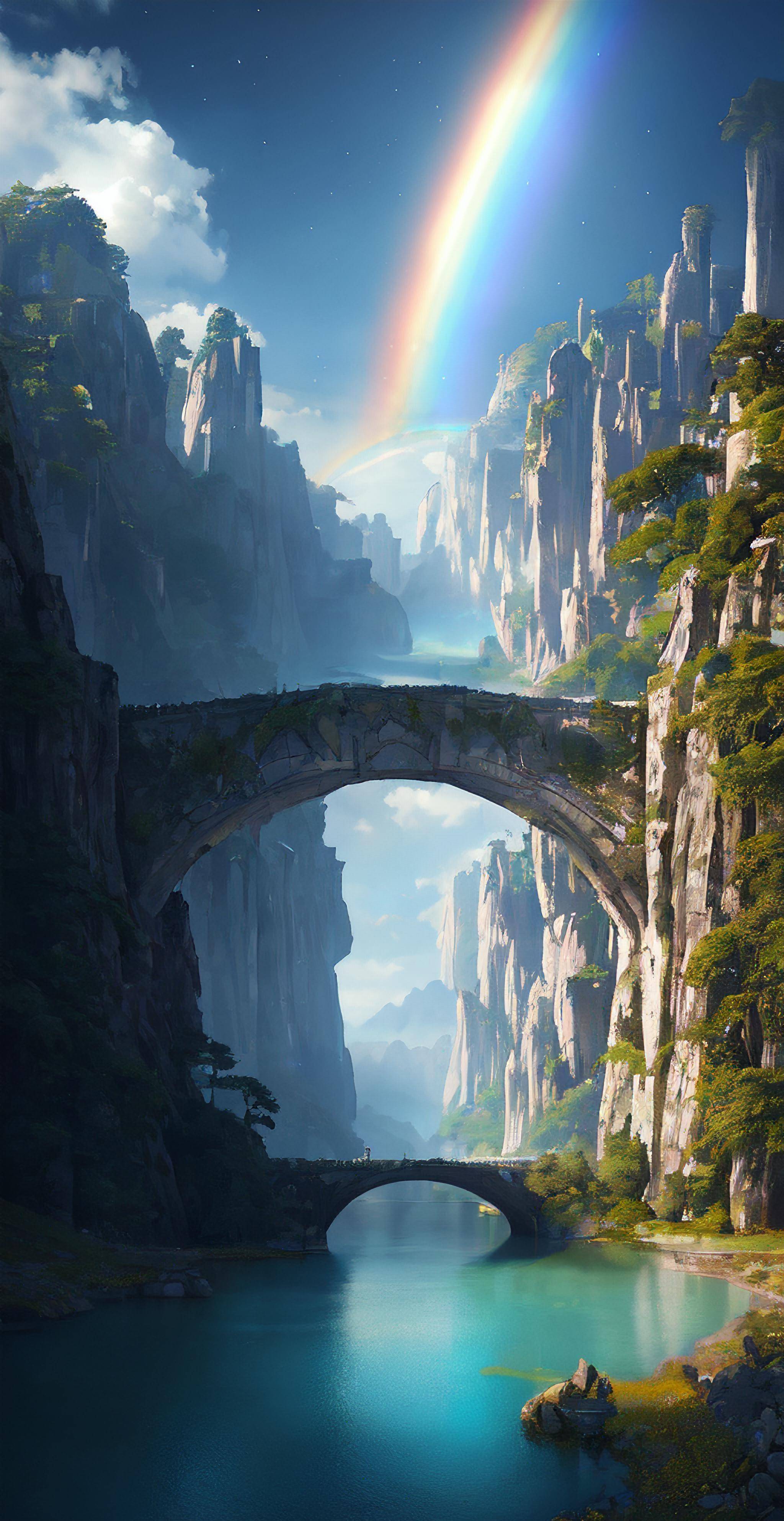 ai绘画!山峰云雾神秘雨林 高山雨林的壮丽风景 神秘且美丽!