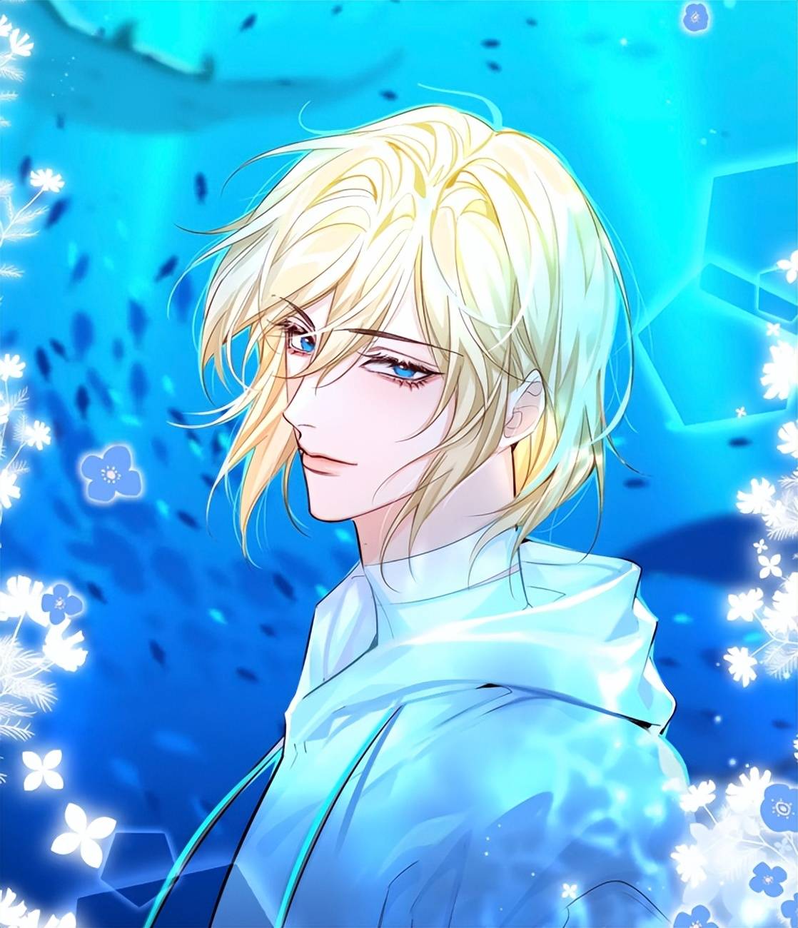 人鱼陷落:啵啵鱼画师示爱,兰波进入水族馆,是到了自助餐厅吗_白楚年