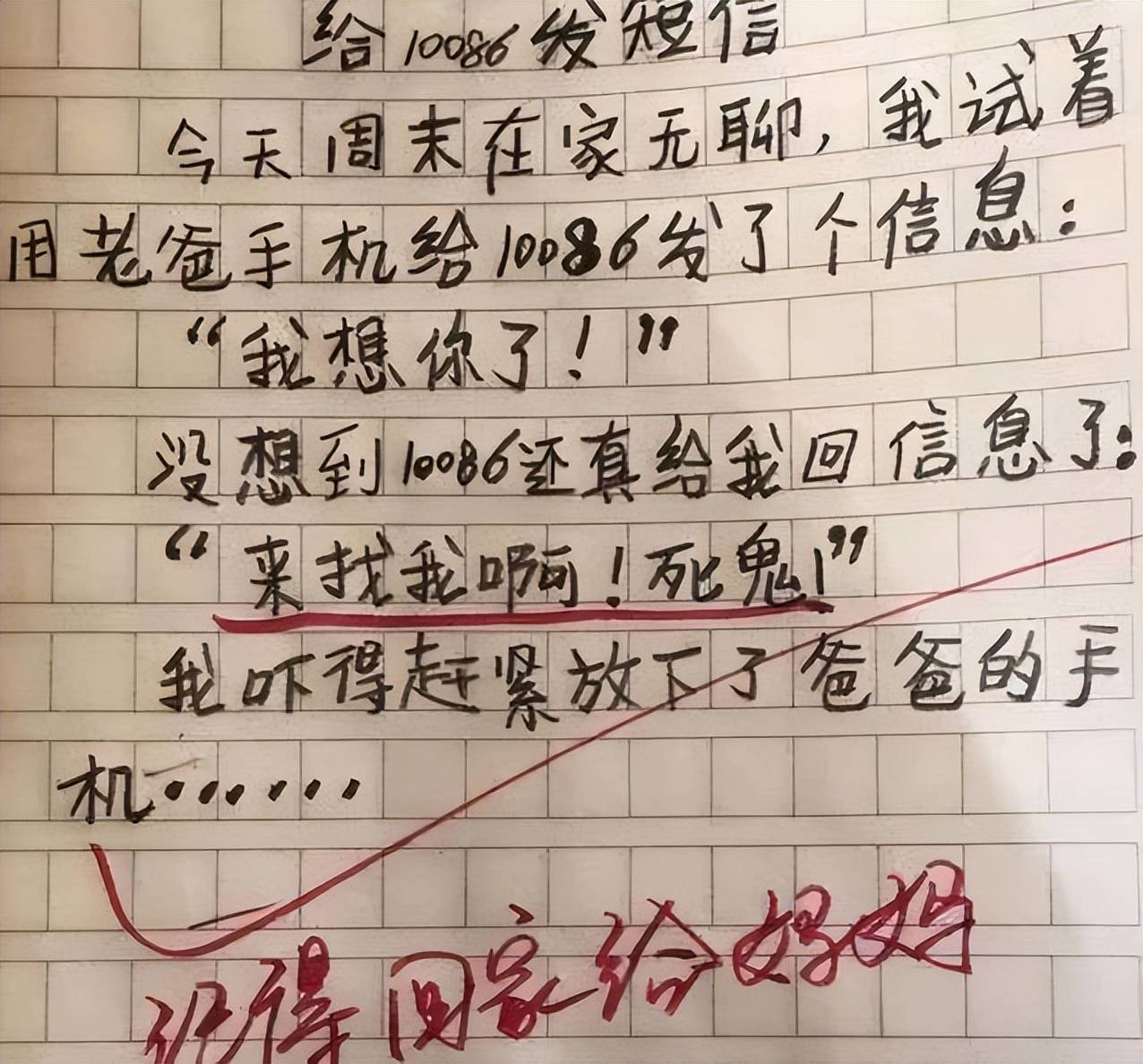 “真是个大孝子啊！”小学生“欠揍日记”走红、妈妈看后追着打