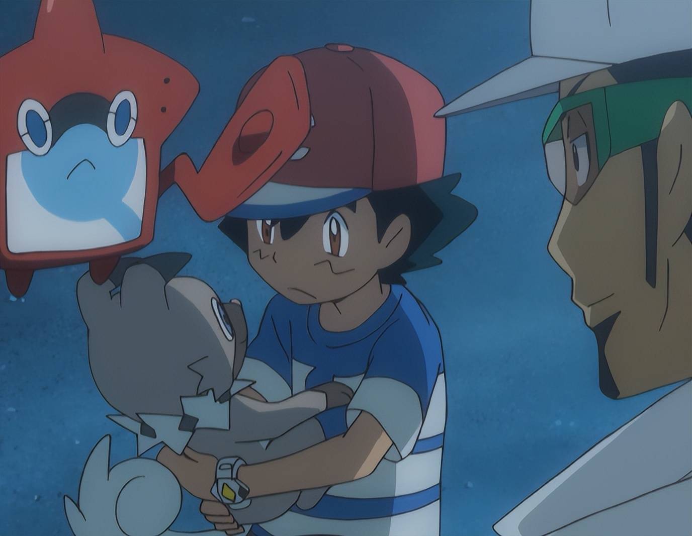 《宝可梦》小智成功收服岩狗狗,爪印之丘上与鬃岩狼人的对战!