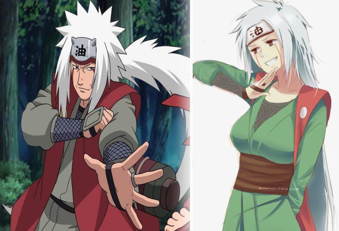 火影忍者转换性别后,瞬间变成少女番,我愿称女仆斑爷为最美_自来也_宇