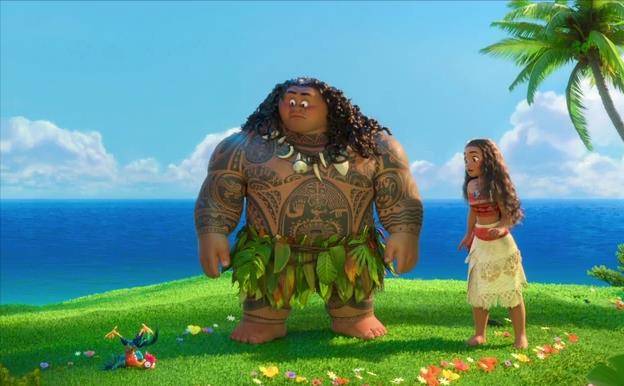 帶你認識迪士尼公主——海洋奇緣莫阿娜moana_毛伊_紅色_白色