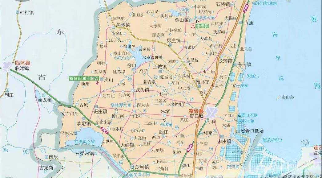 赣榆行政区划地图图片