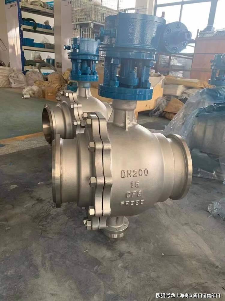 q6s41f-16c铸钢气动带手动球阀 俩用型法兰阀门_密封_装置_蜗轮