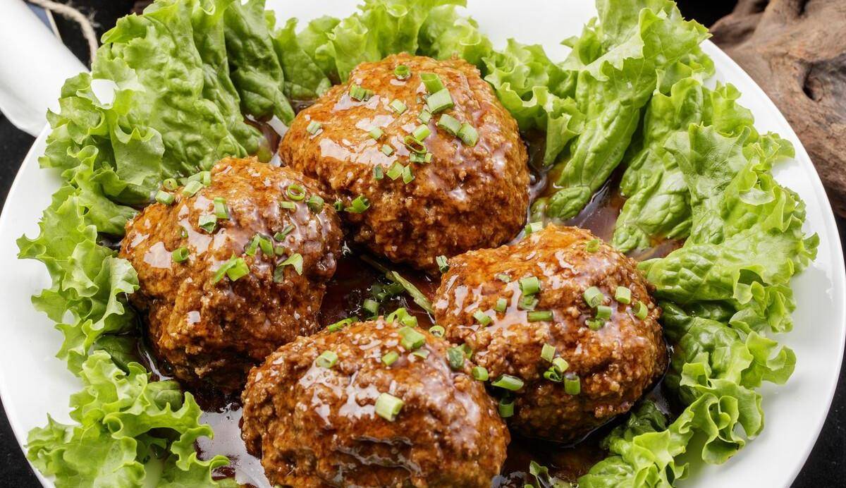 年夜饭福禄寿喜菜,喜宴必备菜四喜丸子,色香味俱全好吃又美味_寓意