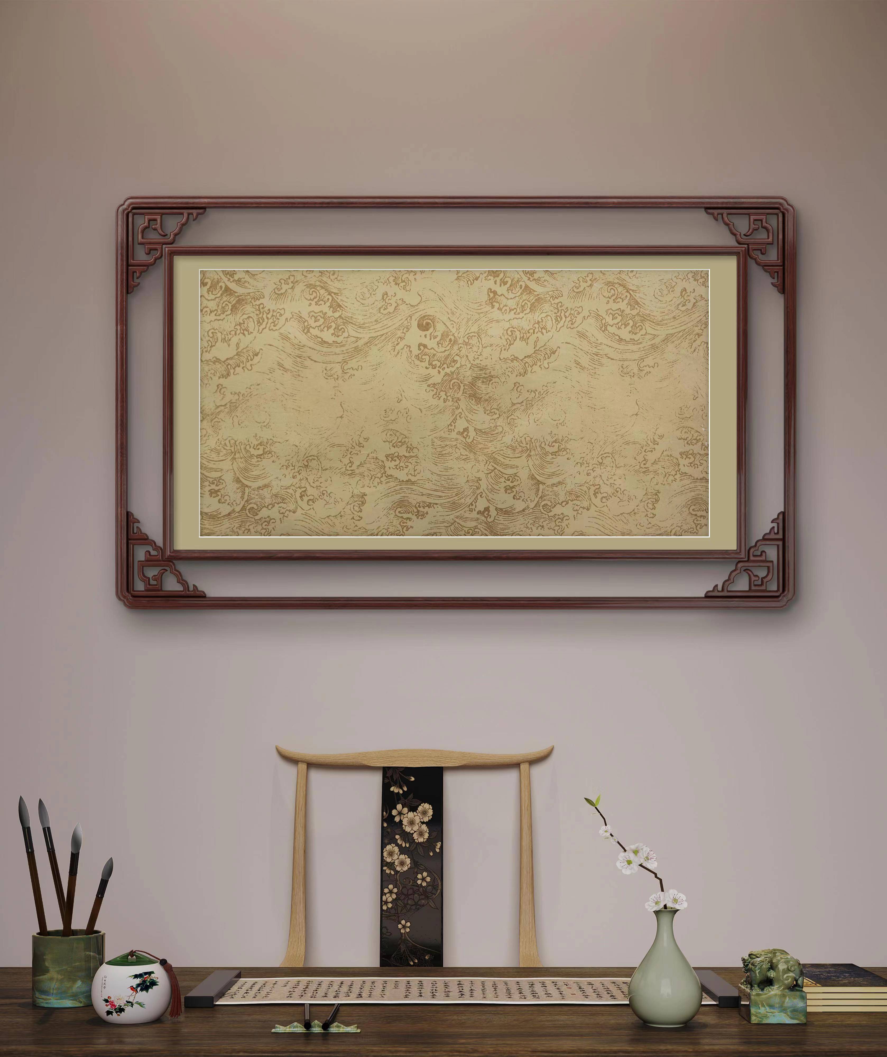 王成华,携三项非遗亮相世界非遗展_装裱_火焰_海水