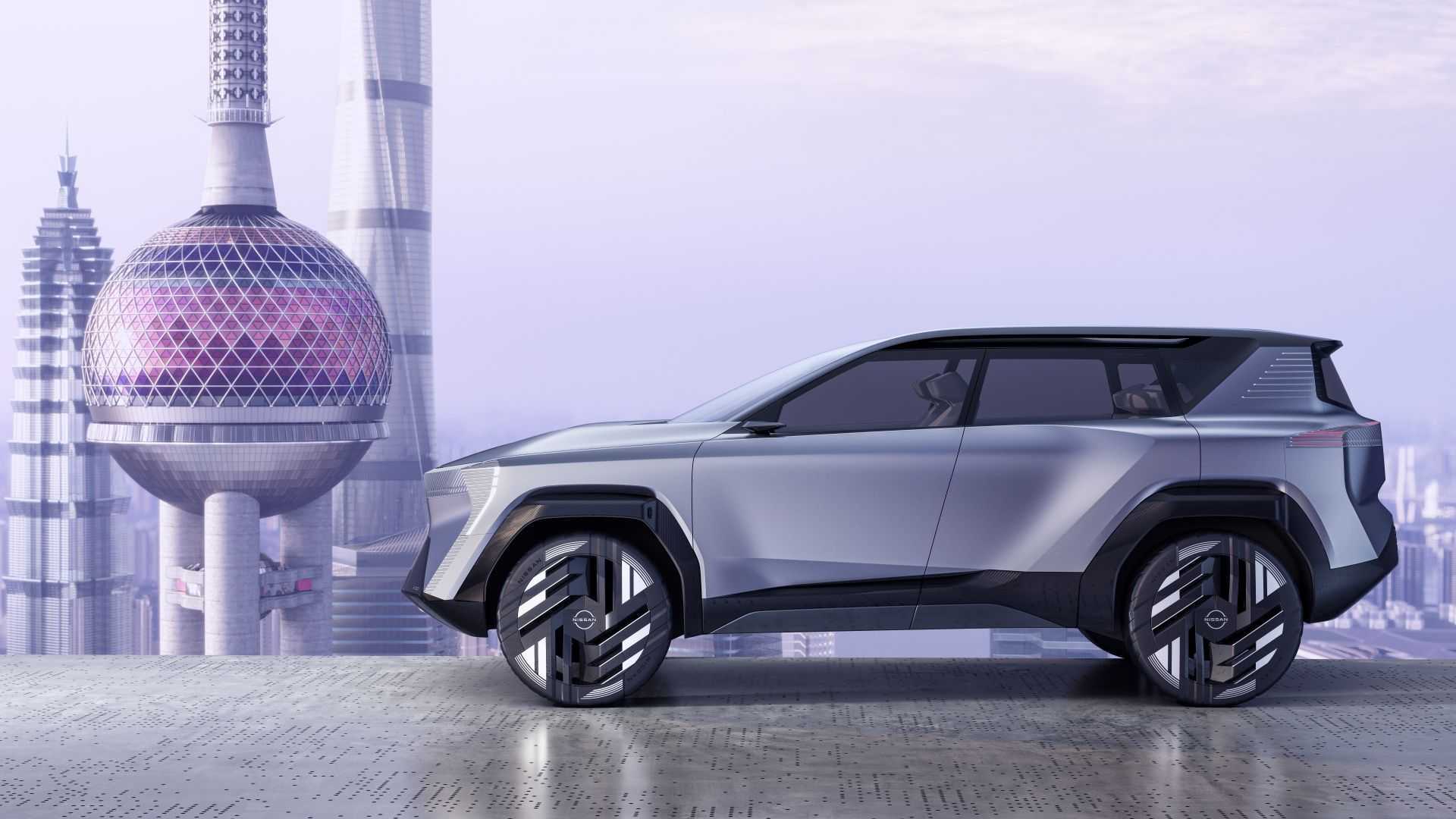 对开门设计,日产arizon全新纯电动suv概念车在上海车展首发_搜狐汽车