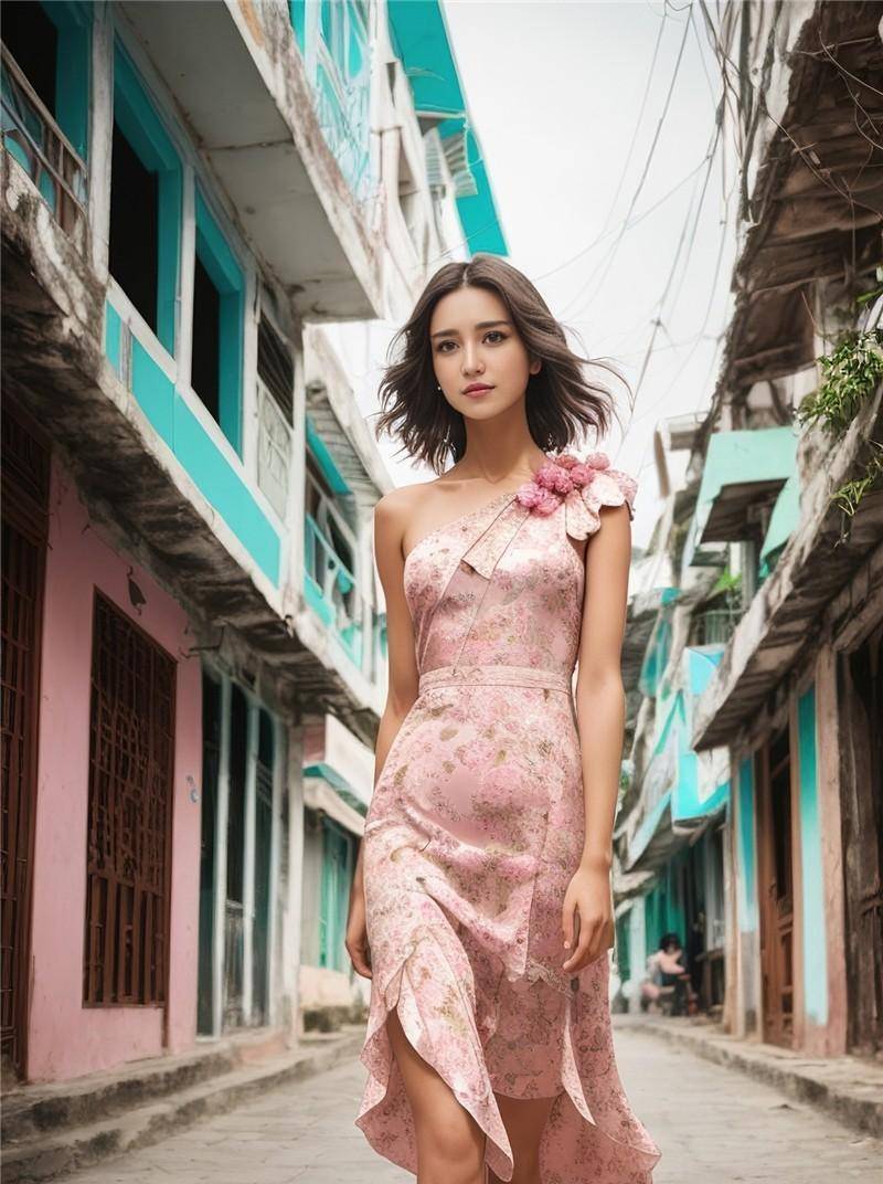 柬埔寨时尚行之西哈努克,露肩纱裙性感甜美_裙子_文化_城市