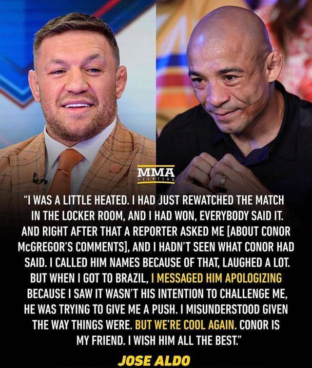 前ufc冠军和即将成为ufc名人堂成员的奥尔多与杰里米·斯蒂芬斯打成