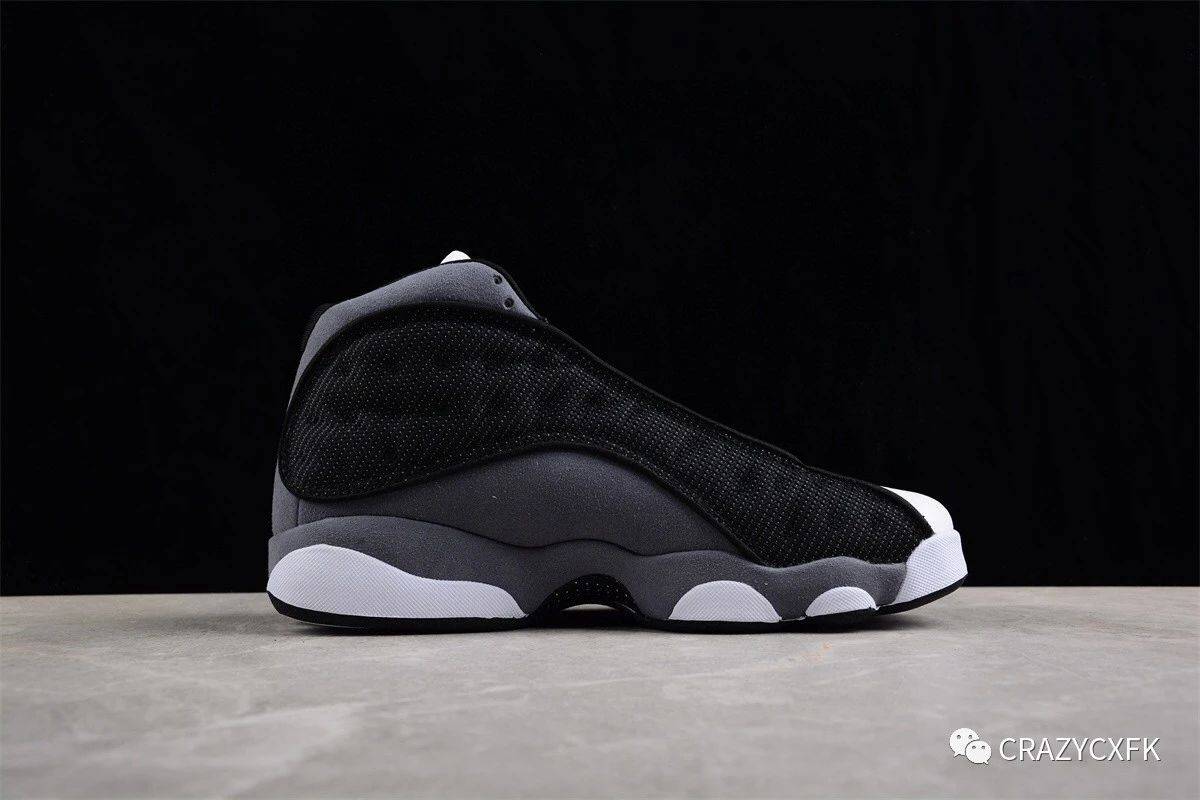 乔丹air jordan 13 xiii black flint 黑白燧石篮球鞋_log_黑色_白色