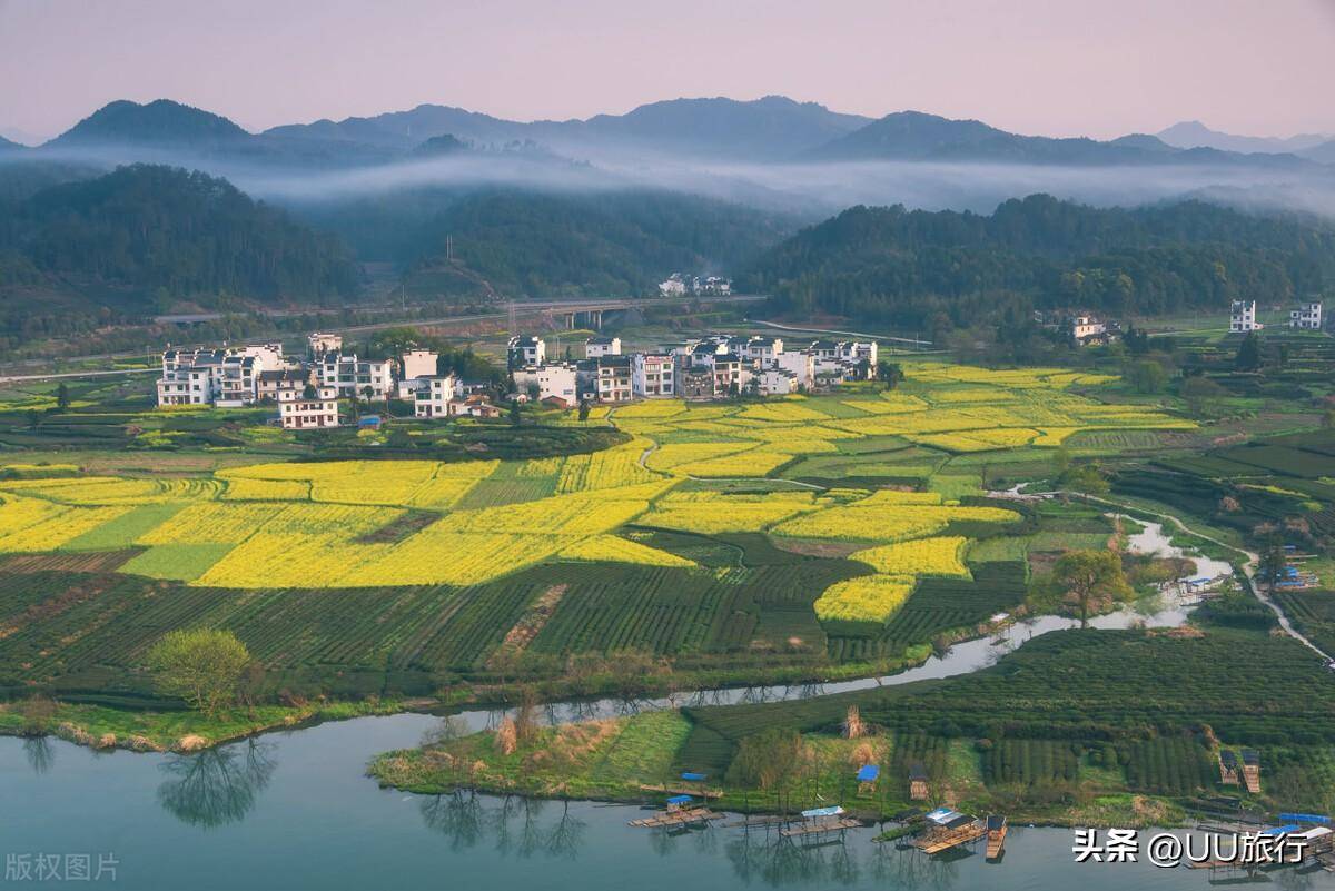 婺源,春季旅行很适合去的目的地,8个古村打开田园春日_油菜花_晓起