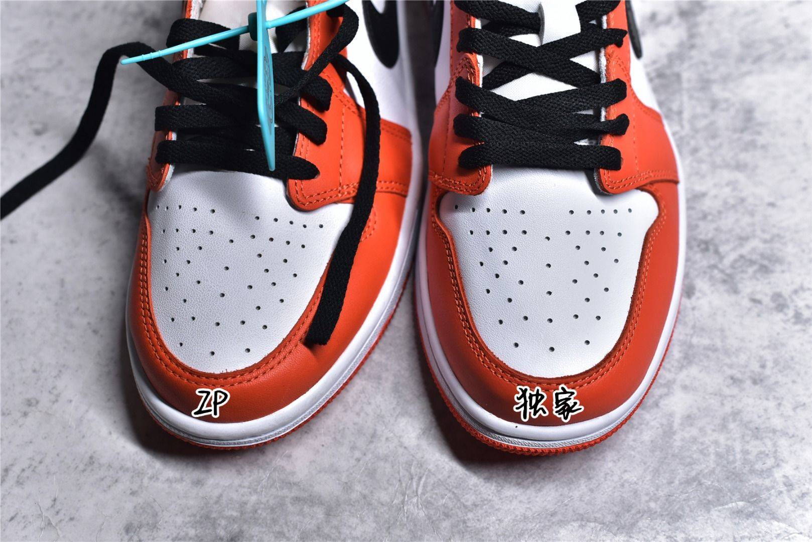 aj1 low橙白扣碎真假对比鉴别真伪细节解析_问题_整体_入手