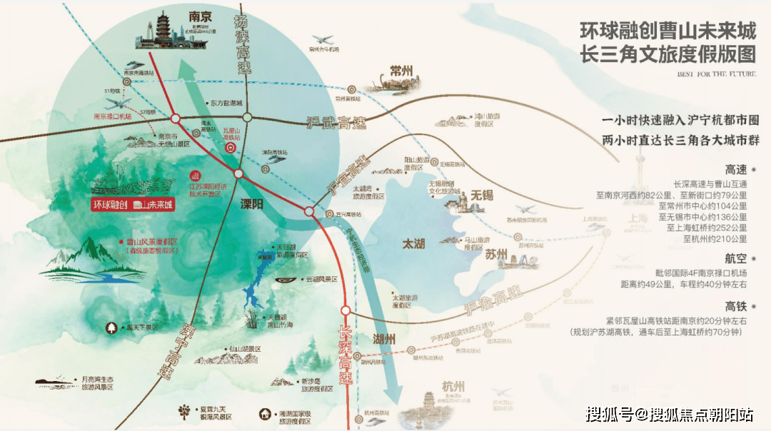 1小时快速融入沪宁杭都市圈,2小时直达长三角各大城市群的地理要求