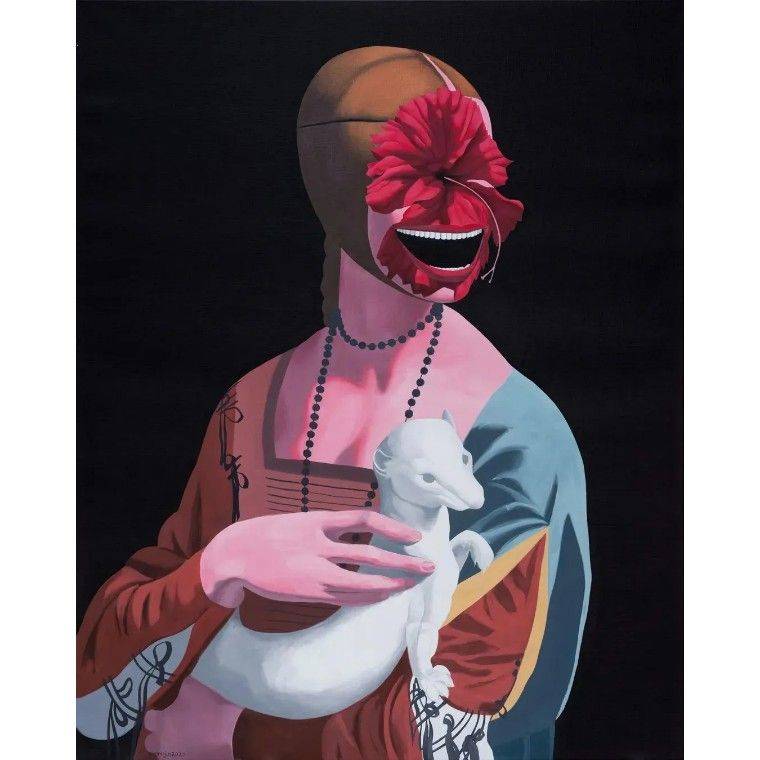 艺术鉴赏 | 岳敏君的笑脸人_油画_cm_布面