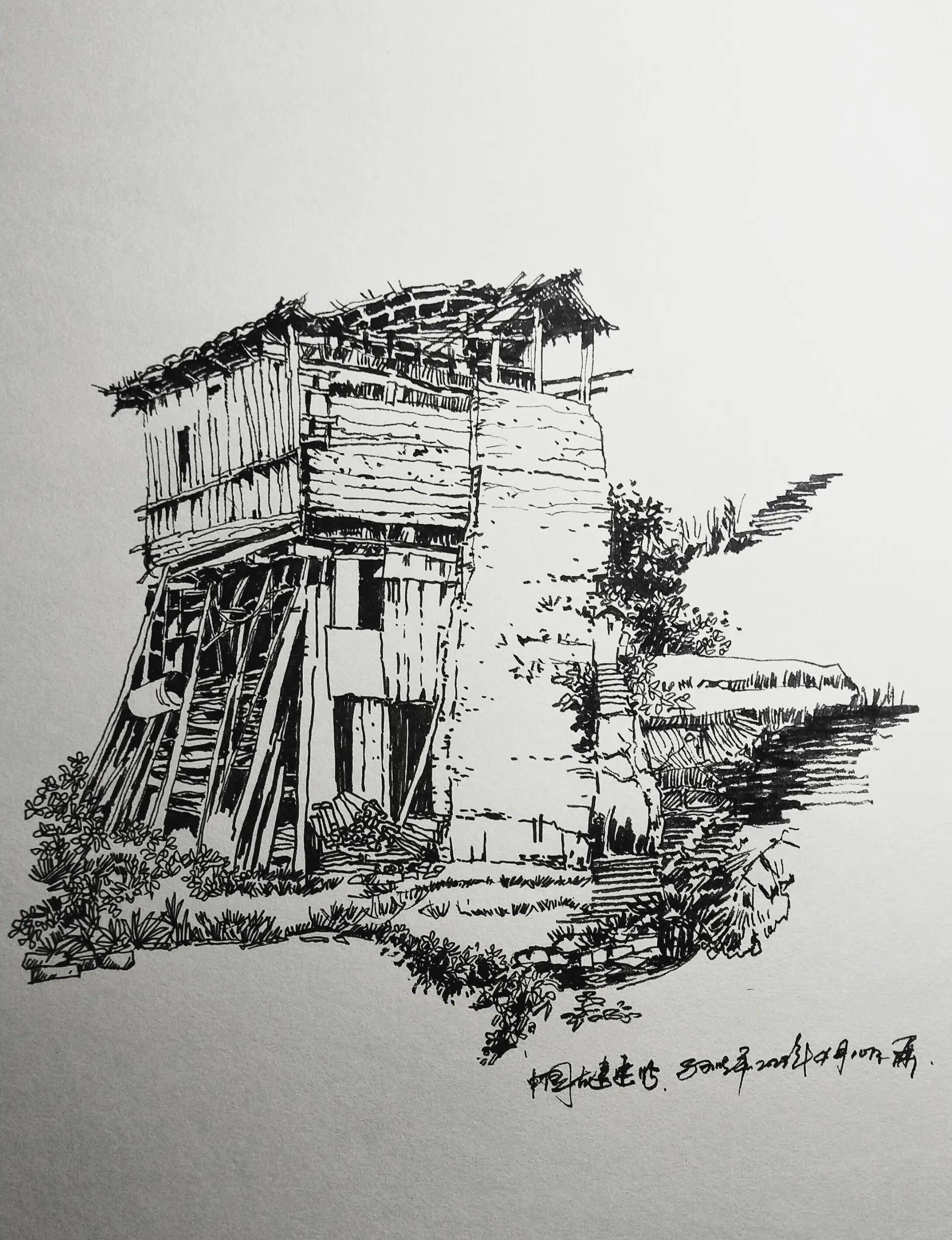 宋书成类别:钢笔速写作品:《禪》作者:沈水林类别:钢笔画作品:《风景
