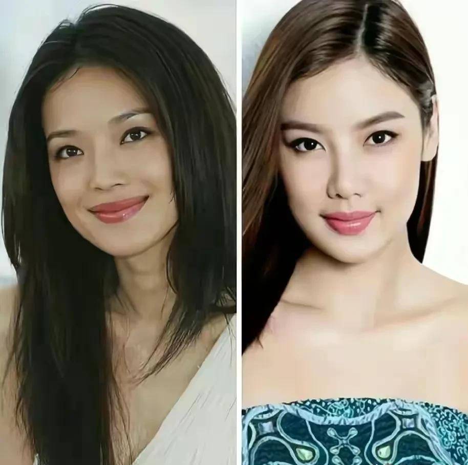 舒淇和乐基儿长的不像,但气质很像,难怪二美当年都受黎明的青睐_美女