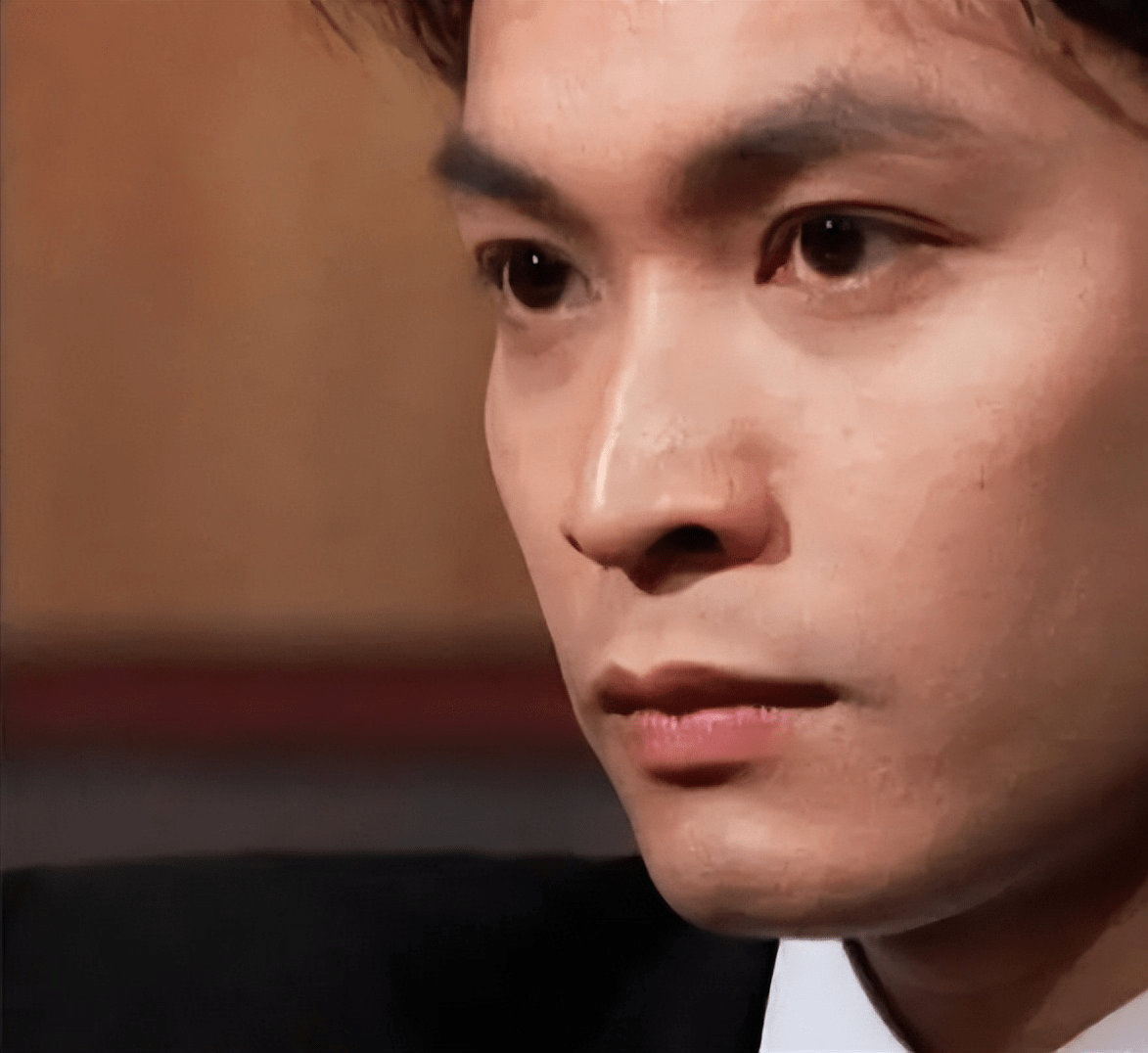 年轻时的郭晋安,少年爽朗,星目薄唇,活脱脱一个奶油小生.