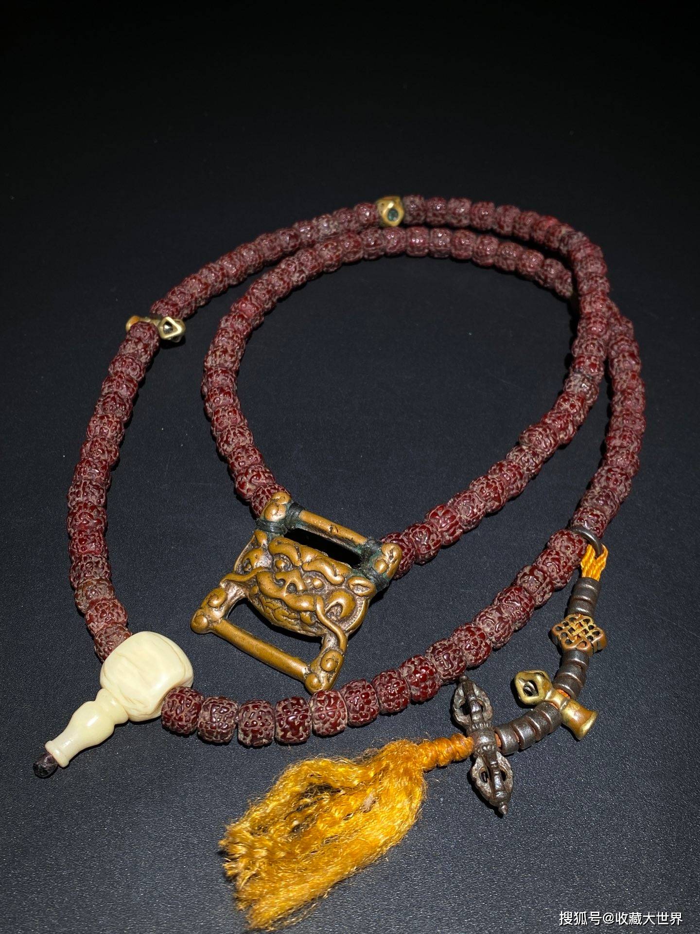 清代 藏传:老金刚菩提 108颗念珠_cm_年份_三通