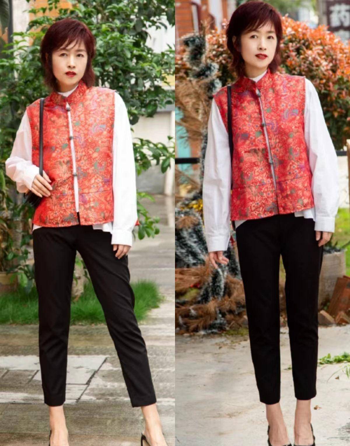 越看越"油"的3种穿搭:无领口,粉色系,俗气的图案,太土了_中老年人