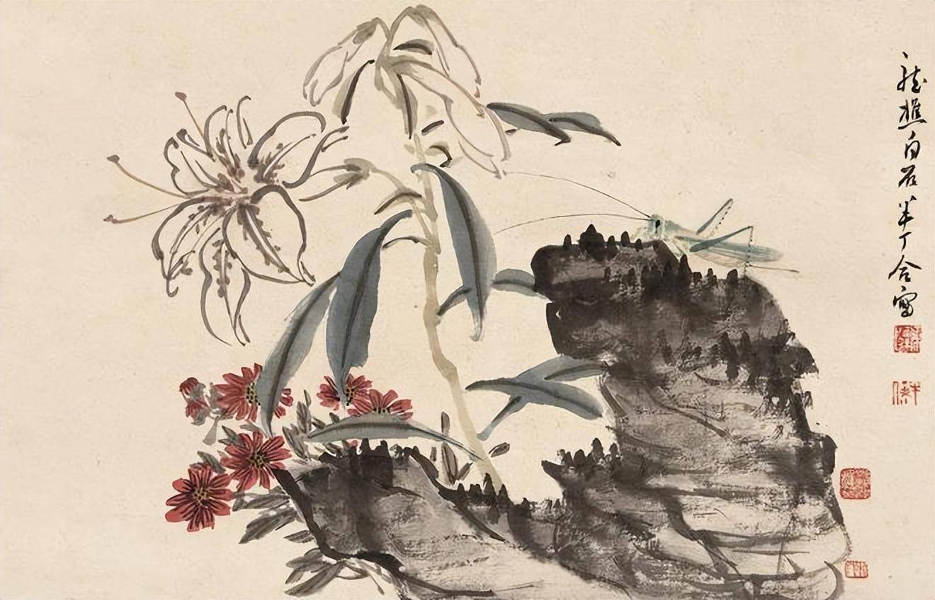 从齐白石陈半丁合作作品,看京漂画家的轨迹,齐白石传人齐良芷弟子汤发